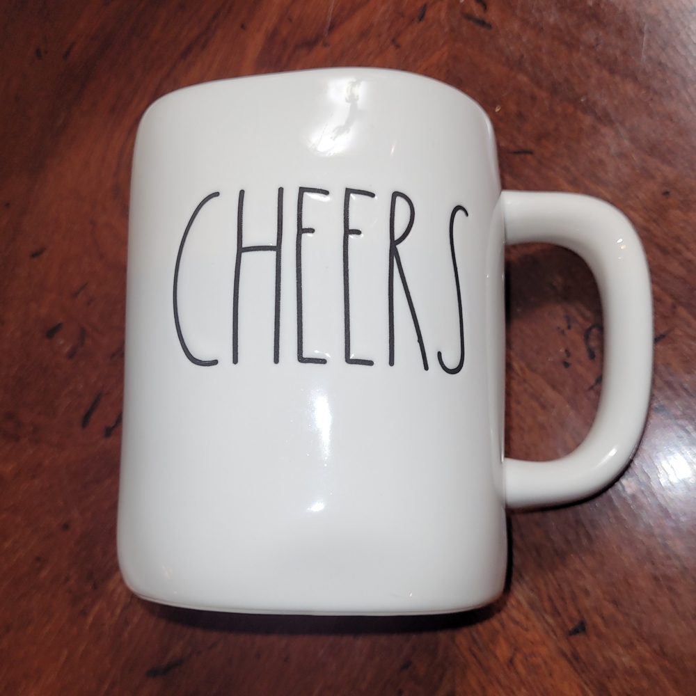Rae Dunn White 'Cheers' Mug